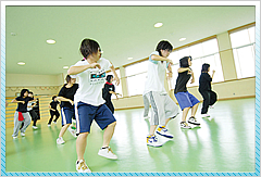 ダンス部、新体操部が主に使用するホール